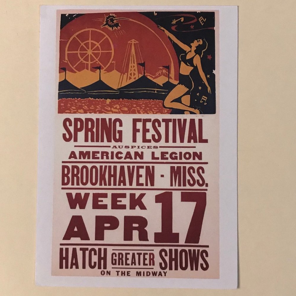 Hatch Show Print collectible postcard UNUSED